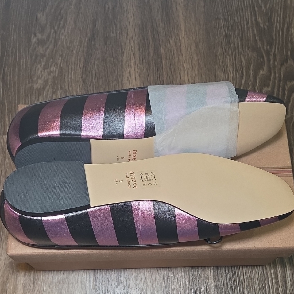 Maeve by Anthropologie Striped Ballet Flats – NIB – Size 9 - Picture 4 of 7
